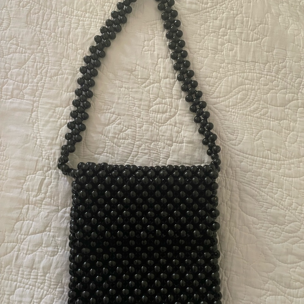Vintage black beaded purse from 70’s